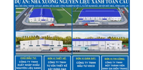QUẢN LÝ DỰ ÁN NHÀ XƯỞNG NGUYÊN LIỆU XANH TOÀN CẦU